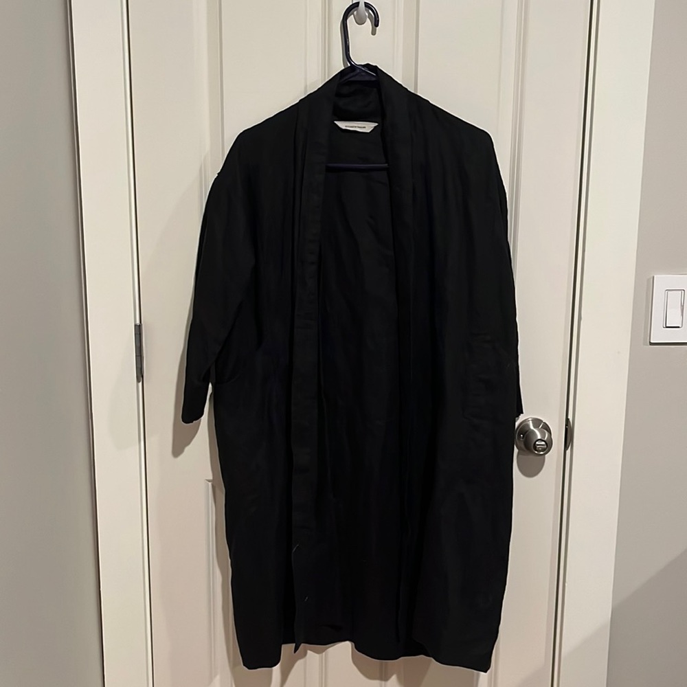 Elizabeth Suzann Clyde trench Black Midweight linen XXS